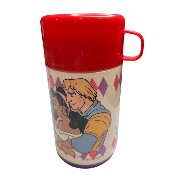 Vintage Disneys Hunchback Of Notre Dame Aladdin Thermos Red Cap 46h - Picture 1 of 7